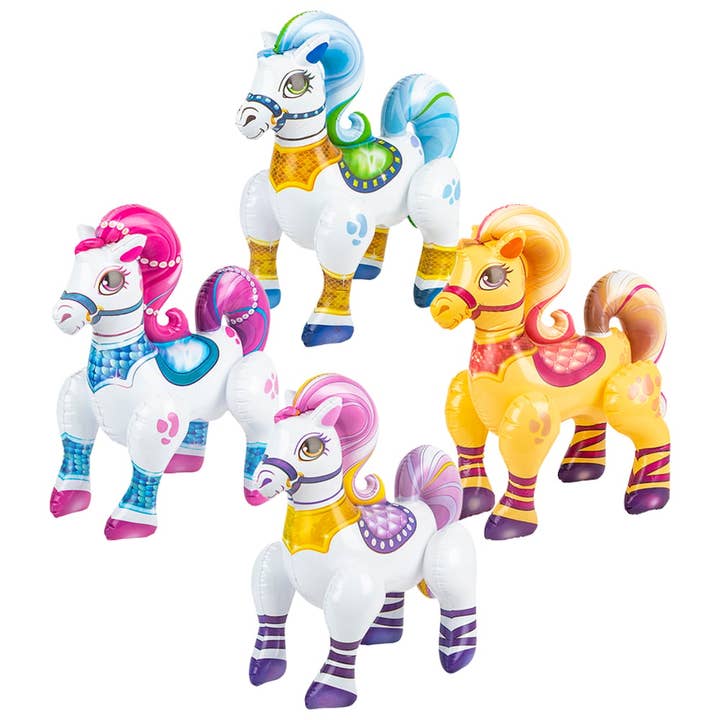 Giocattolo gonfiabile PRINCESS HORSE INFLATE LLB, 61 cm per la vendita all'ingrosso da parte di La Luna Bella - Toys