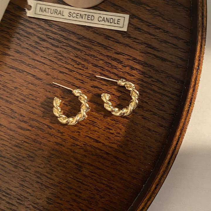 Revelari - Wholesale Jewelry Set - Twisted Hoop Earring Set in Gold and Silver