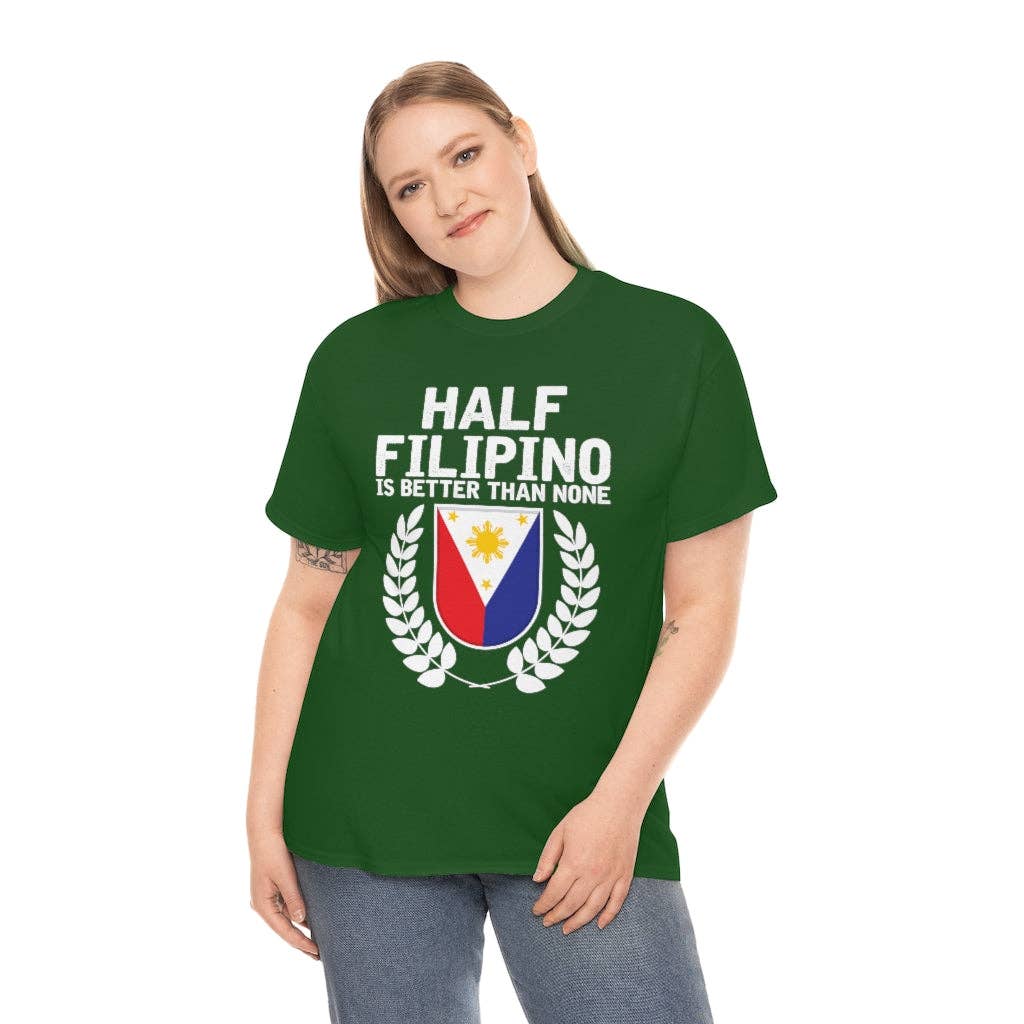 Teegarb LLC - Vendita all'ingrosso Maglietta serigrafata - Donna - Novità: mezzo filippino è meglio di niente, amante del Pinoy Pride, esilarante slang filippino, entusiasta del nazionalismo20
