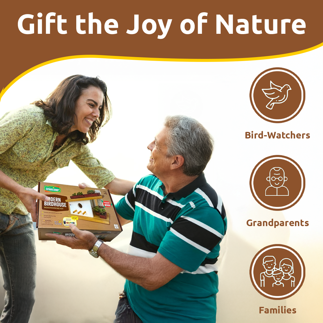 SparkJump - Wholesale DIY Craft Kit - Kids - Modern Birdhouse Woodworking Kit5