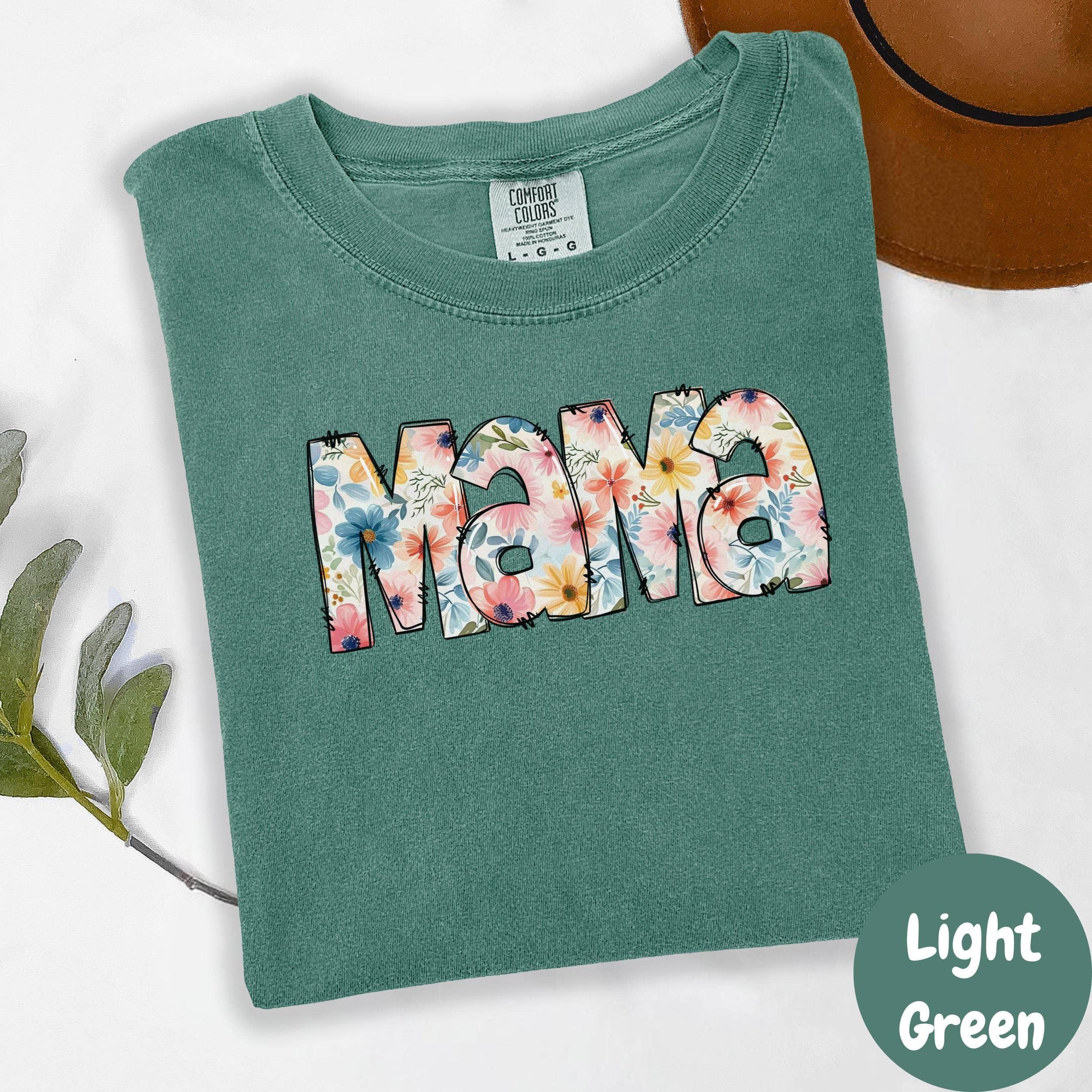 Epic Life  - Designed – wholesale Screen printed t-shirt – Women′s – Floral Mama Shirt, Vintage Mama Graphic Tee, Comfort Colors Mom Shirt, Mother’s Day Gift, Aesthetic Mom T-Shirt, Cute Retro Mama Tee2