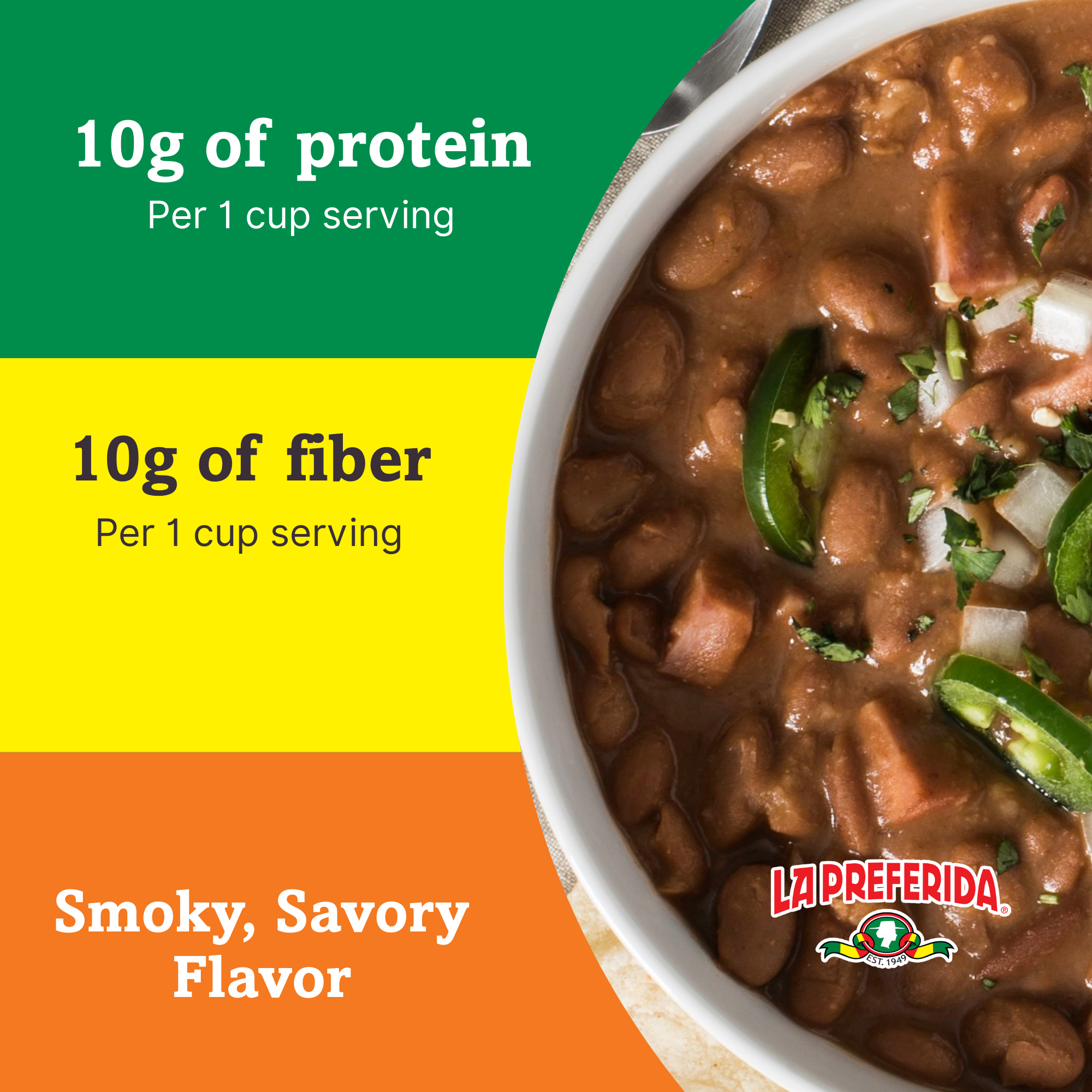 La Preferida Inc - Wholesale Beans - Homestyle Beans (Frijoles Charros)6