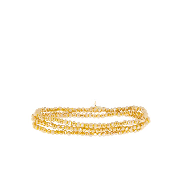 Marlyn Schiff - Wholesale Beaded Bracelet - mini stretch crystal beaded wrap bracelet47