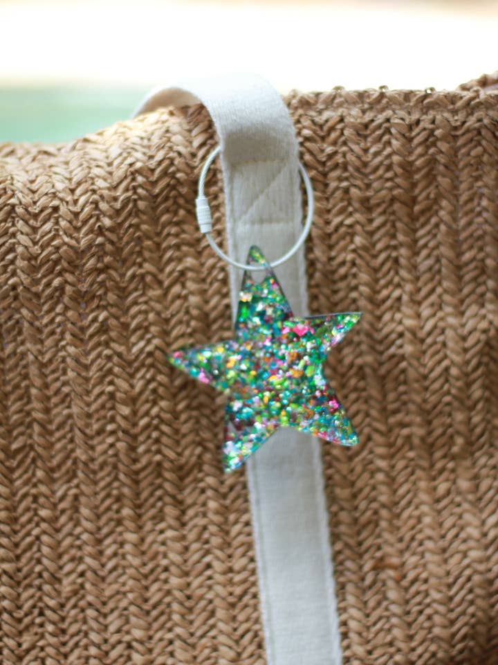 Confetti Star Keychain for wholesale by Wondermint Goods