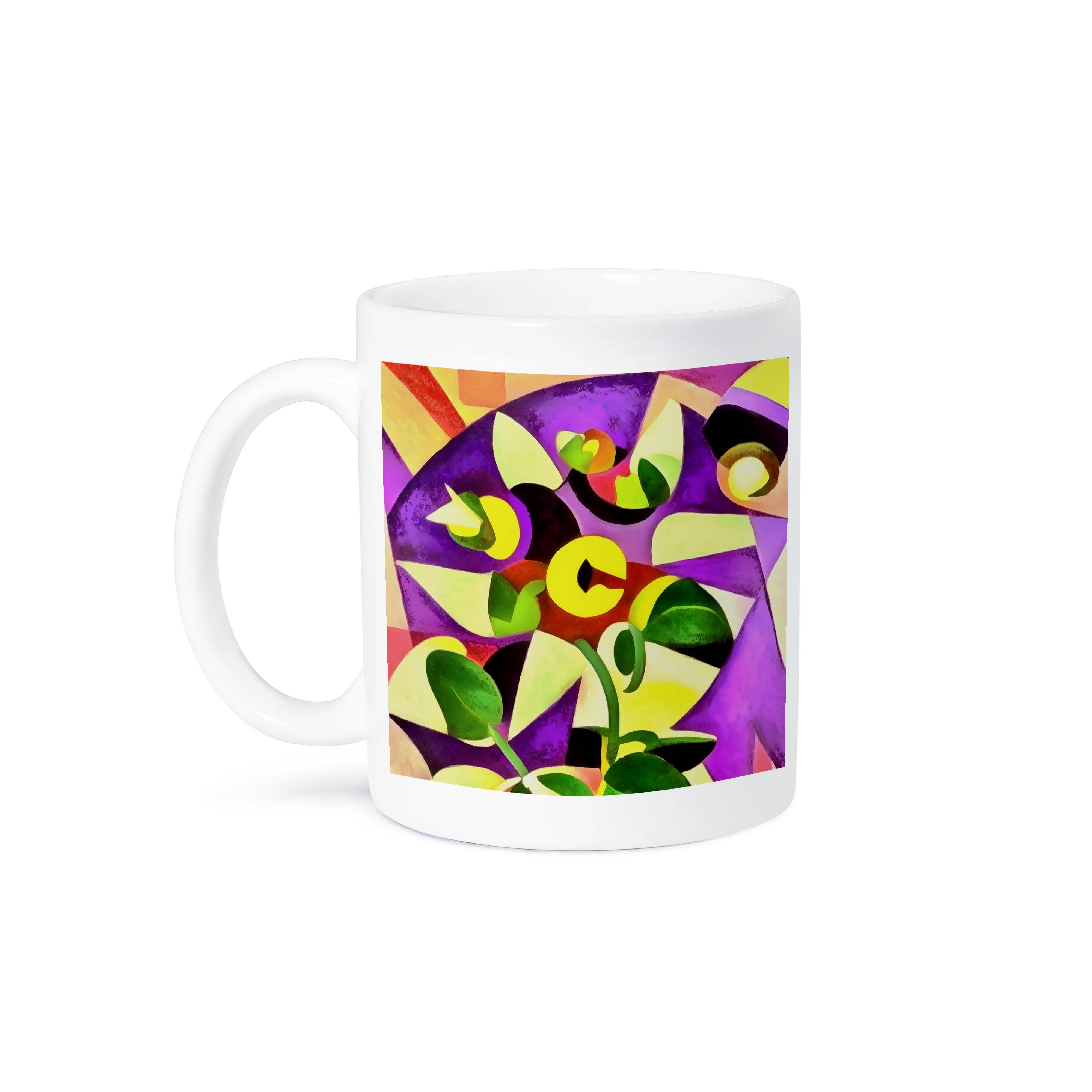 3dRose - Wholesale Coffee Mug - 3dRose, Bizarre Passiflora Flower Geometric Art Abstract, Mug8