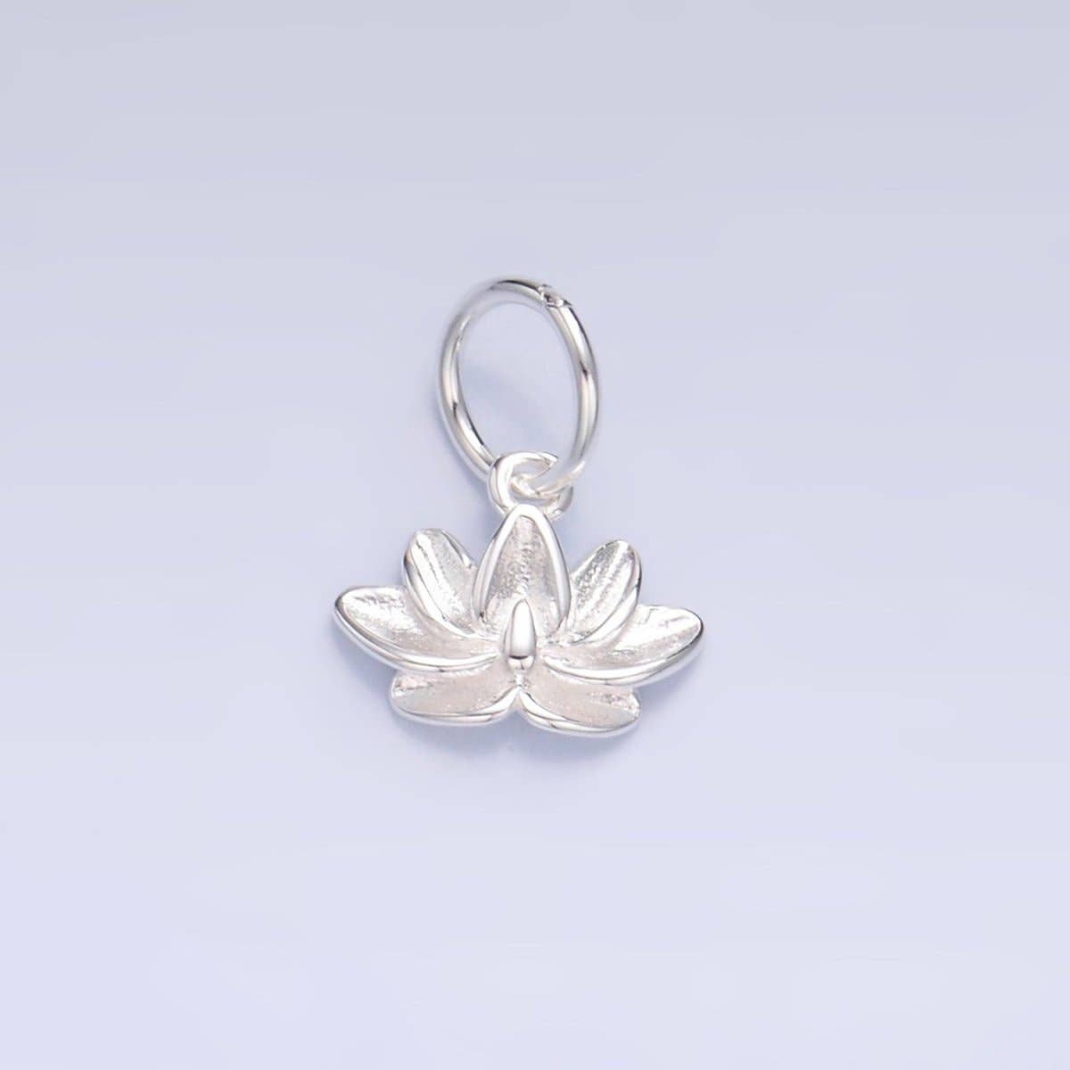 Aim Eternal - Wholesale Individuele bedel/hanger - S925 Sterling Zilveren Lotus Bloem Bloemige Bedel | SL-5190