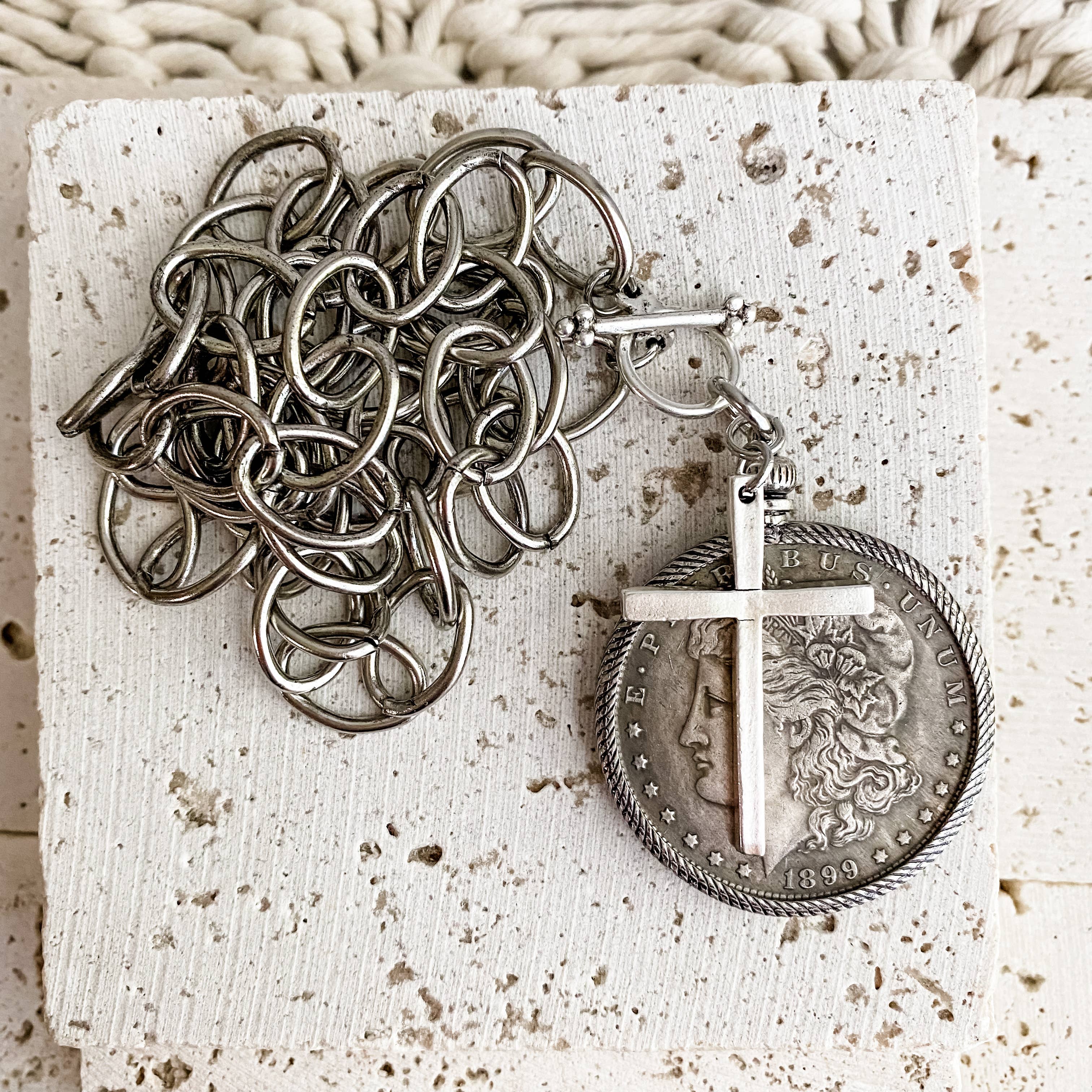 Grace Girl Beads - Wholesale Pendant/Charm Necklace - Relic Coin and Cross Necklace3