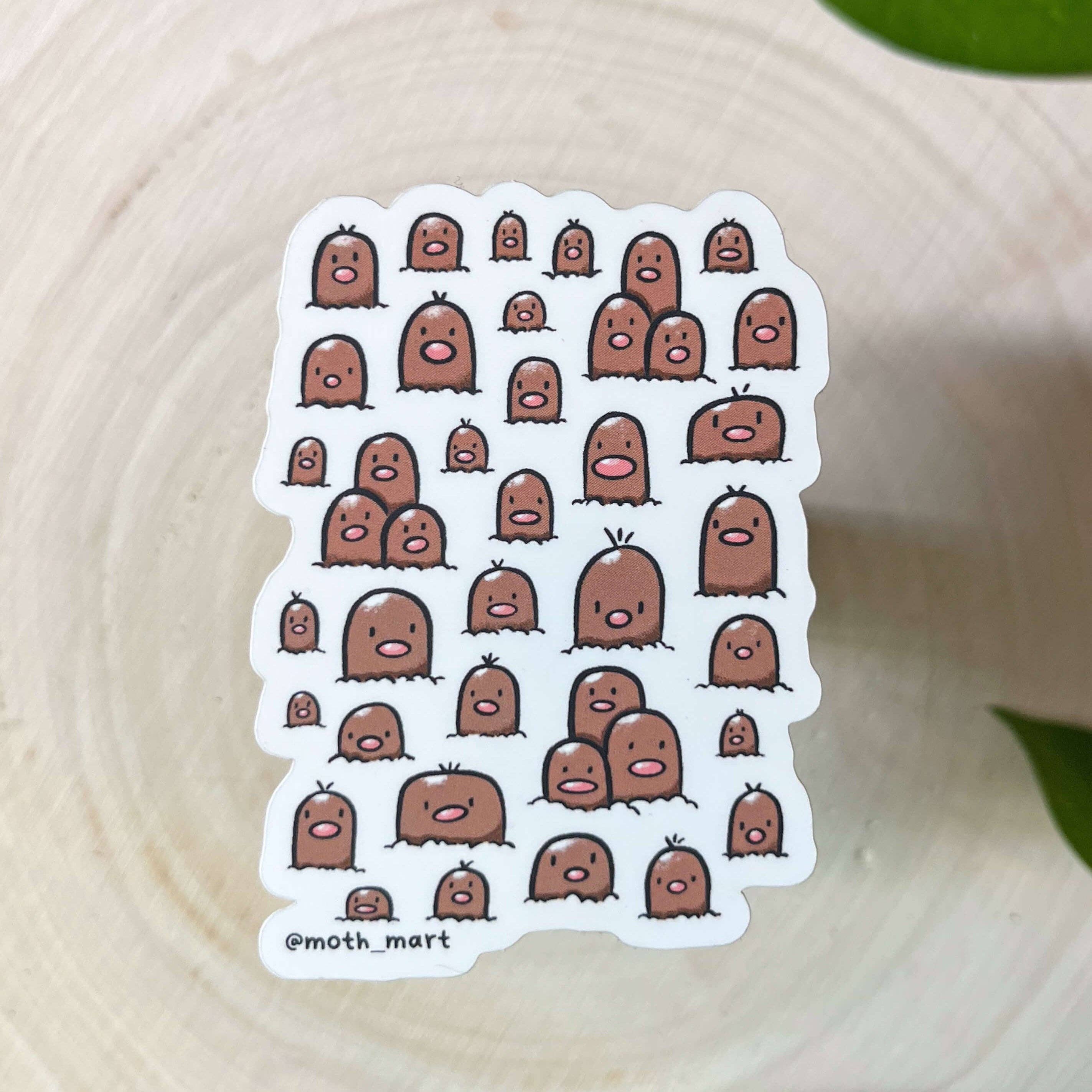 Moth Mart - Wholesale Sticker - Ground-Type Mole Sticker