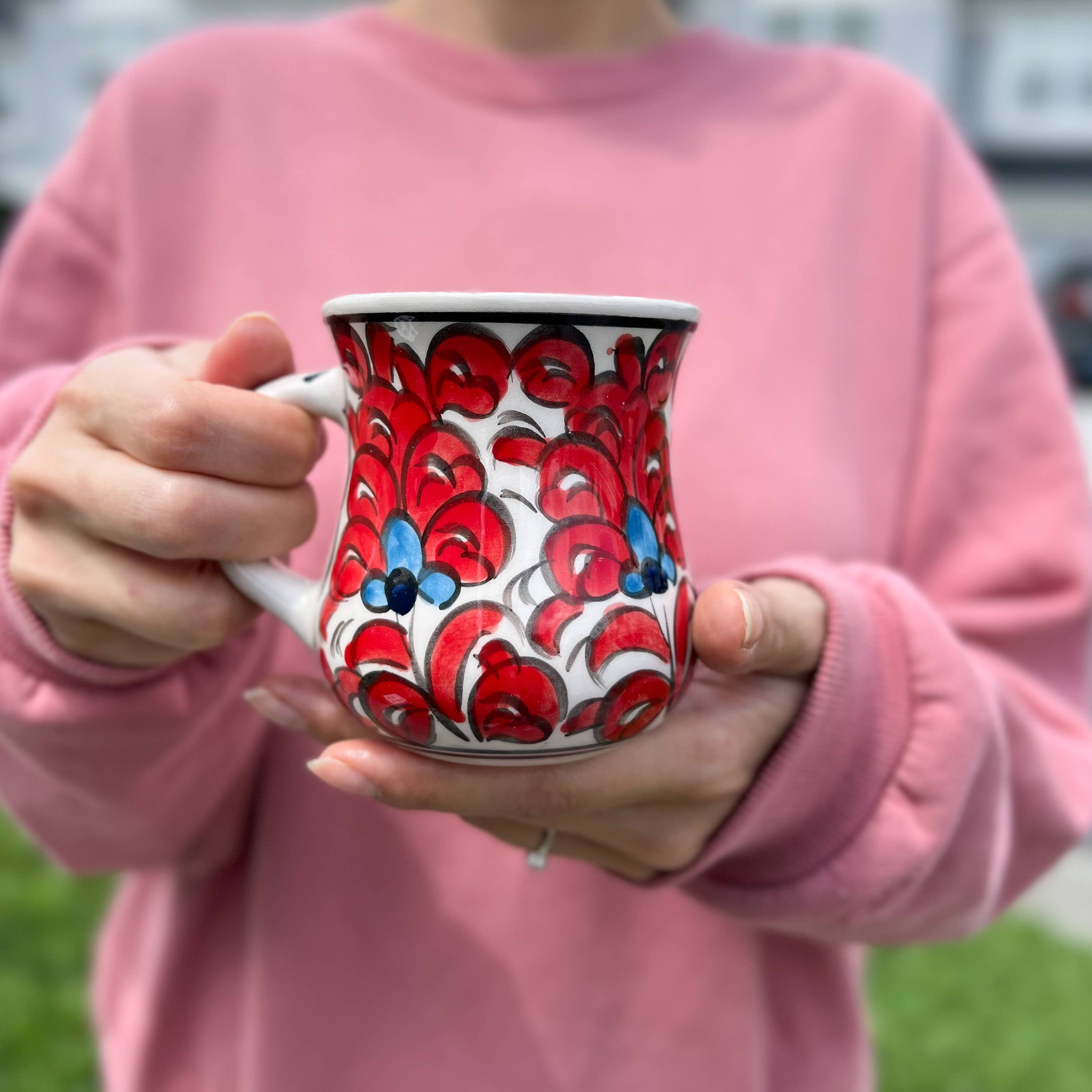 Umays Boho - Wholesale Coffee Mug - Handmade Coffee Mug, Hand Painted Ceramic Mug, Floral Mug3