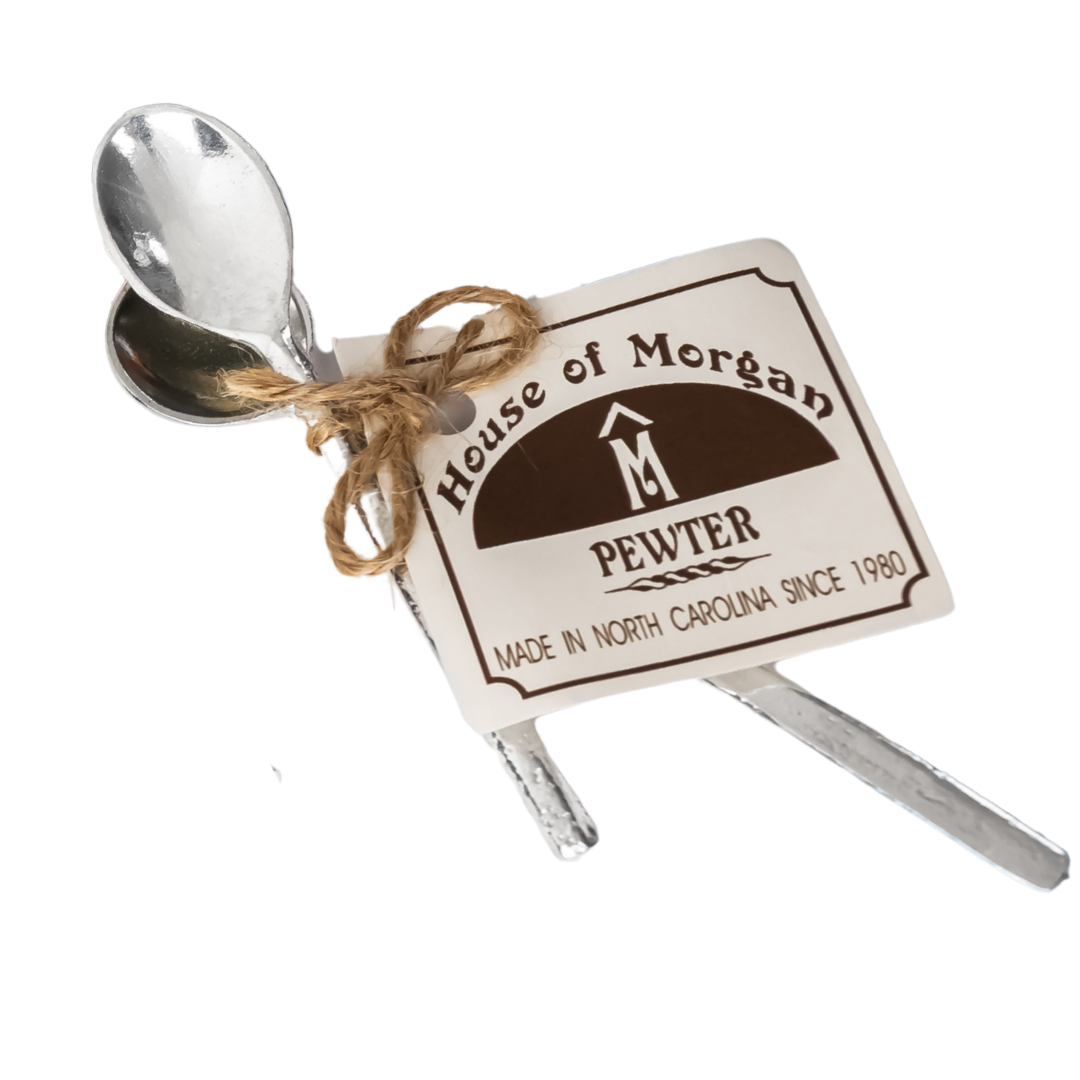 House of Morgan Pewter - Wholesale Serving Utensil - Handmade Mini Pewter Spoon - Tiny Spice and Salt Spoons4