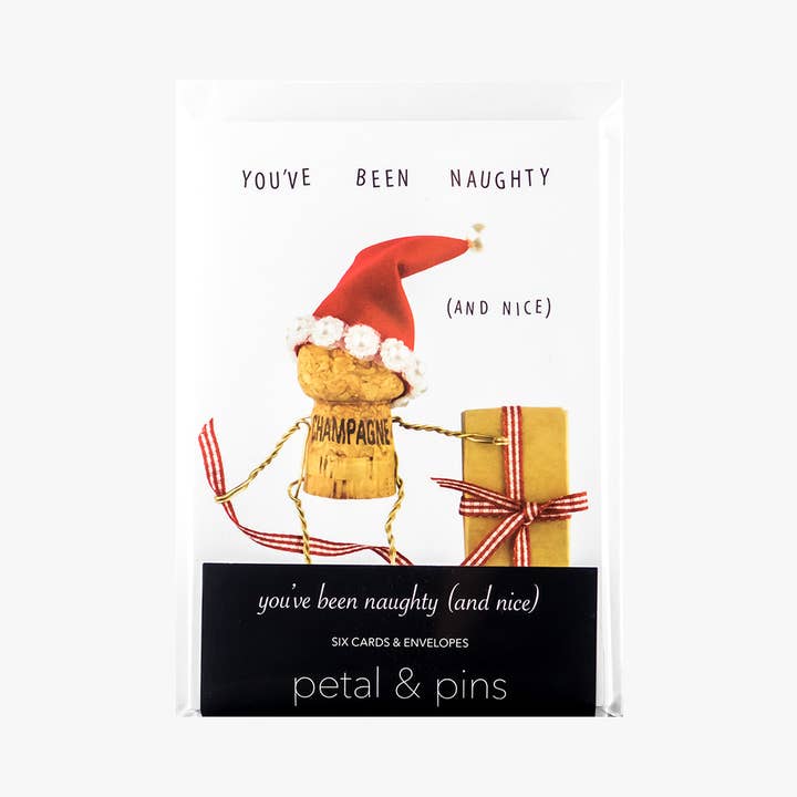 You've Been Naughty (and Nice) - Coffret de six cartes pour la vente par petal & pins