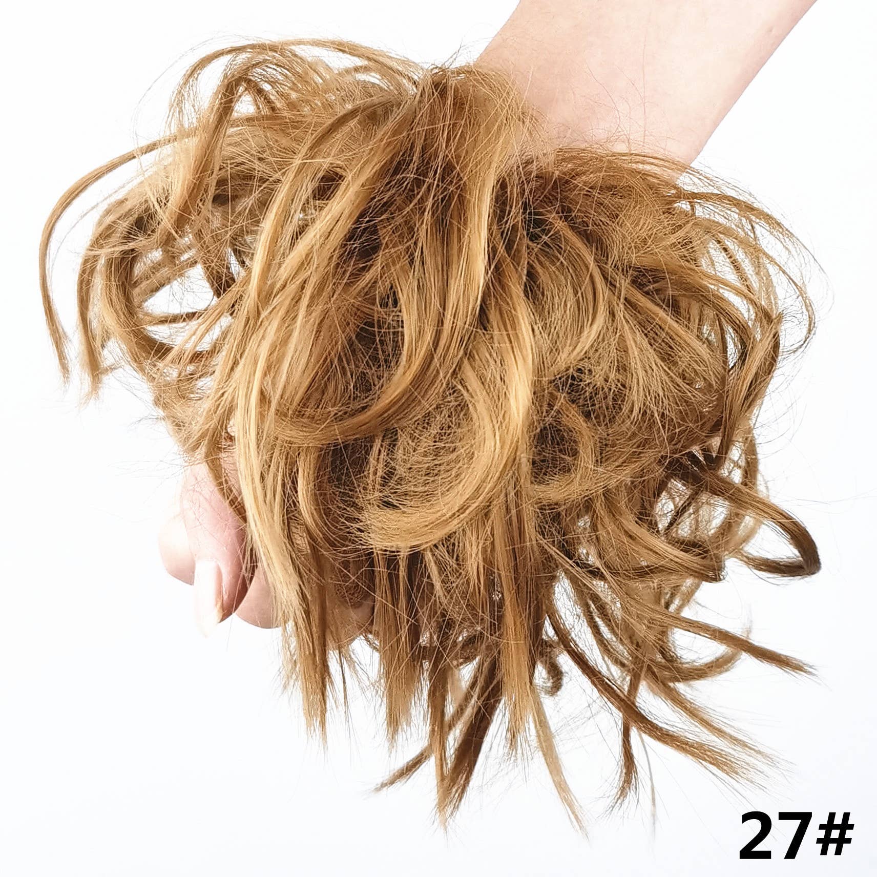 AK Brand - Wholesale Hair Extensions - Messy Curly Synthetic Hair Bun Extension with Elastic Band7