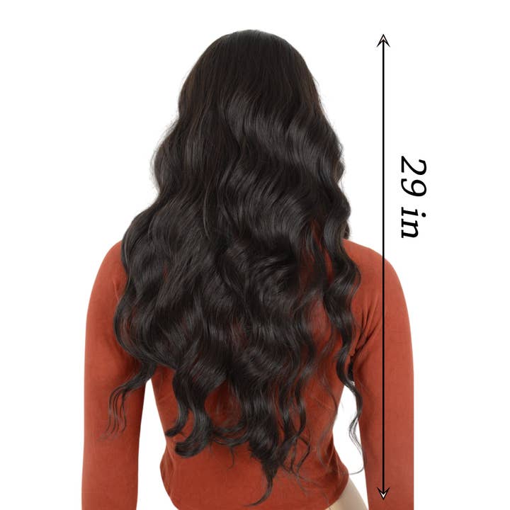 AK Brand - Wholesale Hair extensions - Long Wavy Hair Wig with Bangs Heat-Resistant Synthetic Wig9