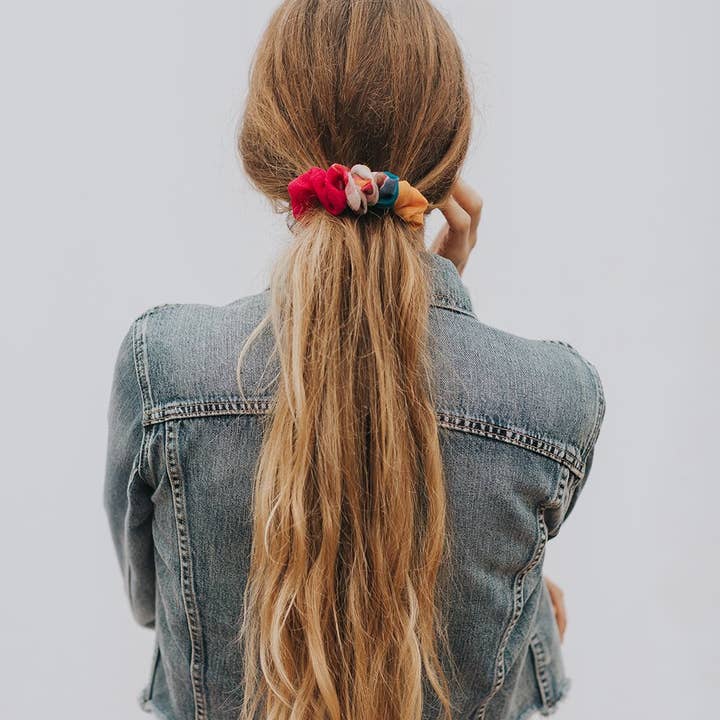 Matr Boomie Fair Trade - Wholesale Scrunchie - Women's - Scrunchies Set of 2 - Assorted Upcycled Sari Fabric1