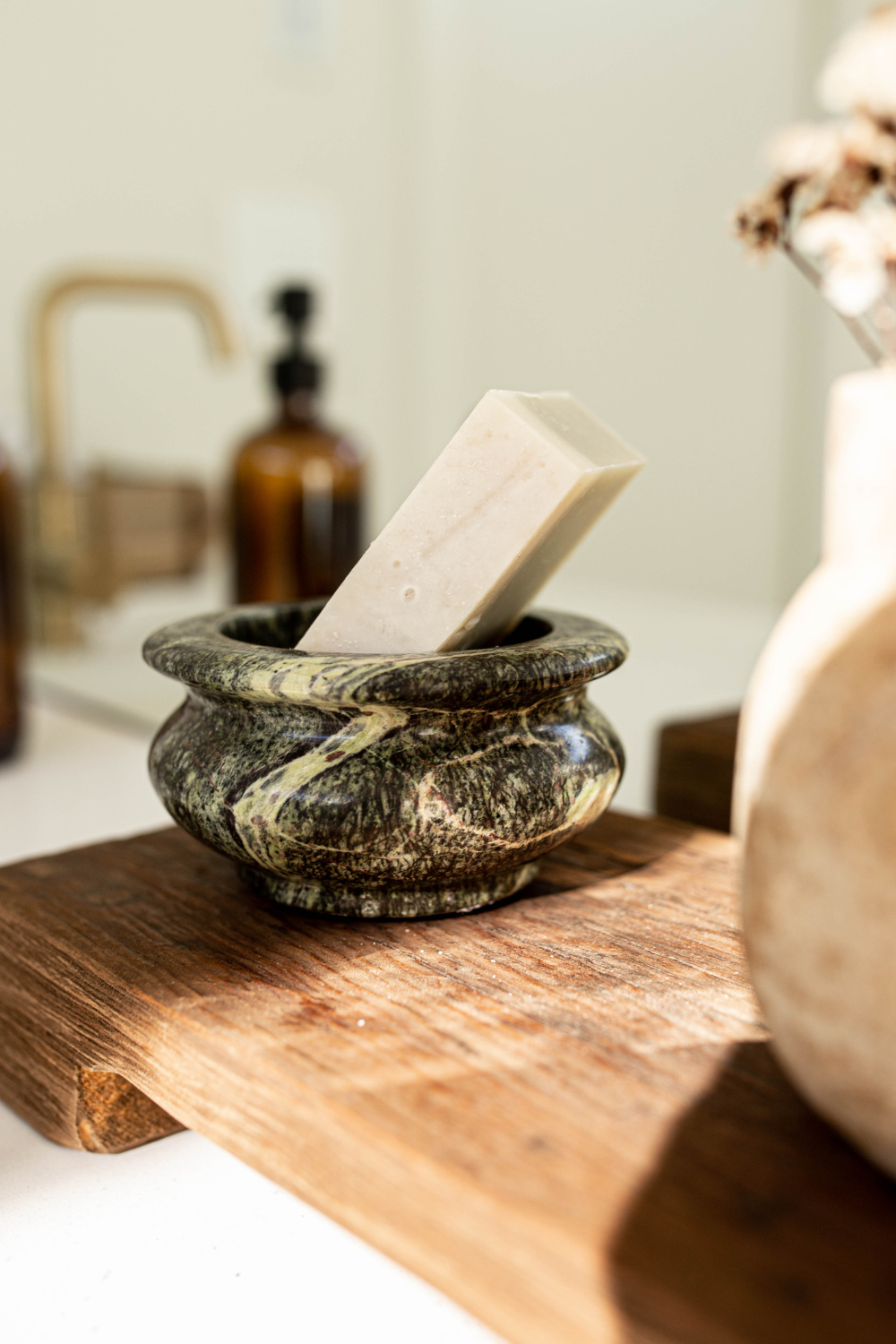 Luxe B Co - Wholesale Decorative Plate/Dish/Bowl - Green Bidasar Stone Bowl4