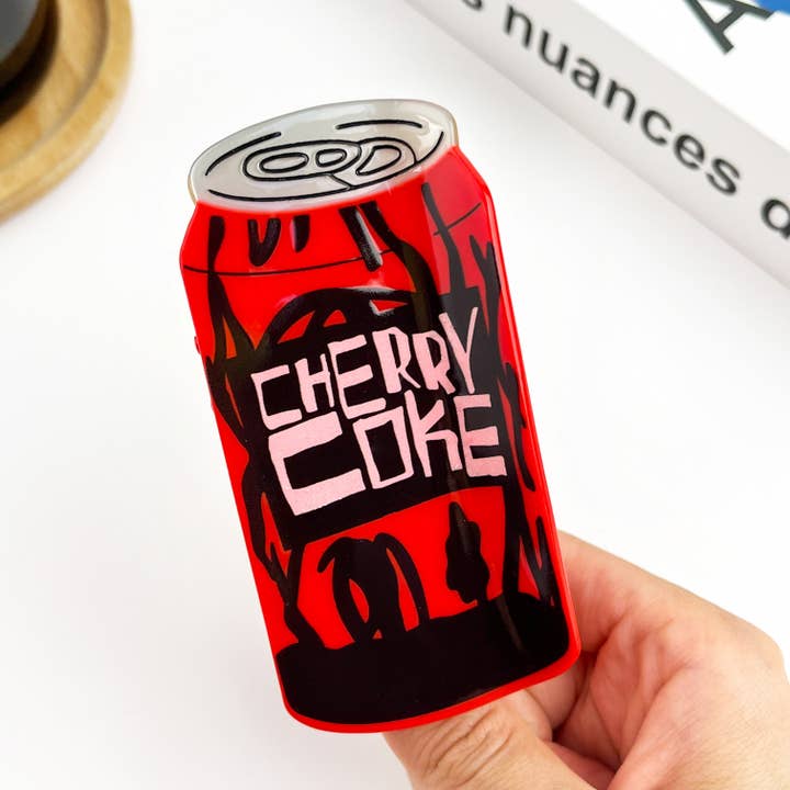 Cherry Coke Bottle Hair Clip, Fun Acetate Hair Accessory for wholesale by TheDivaSoap