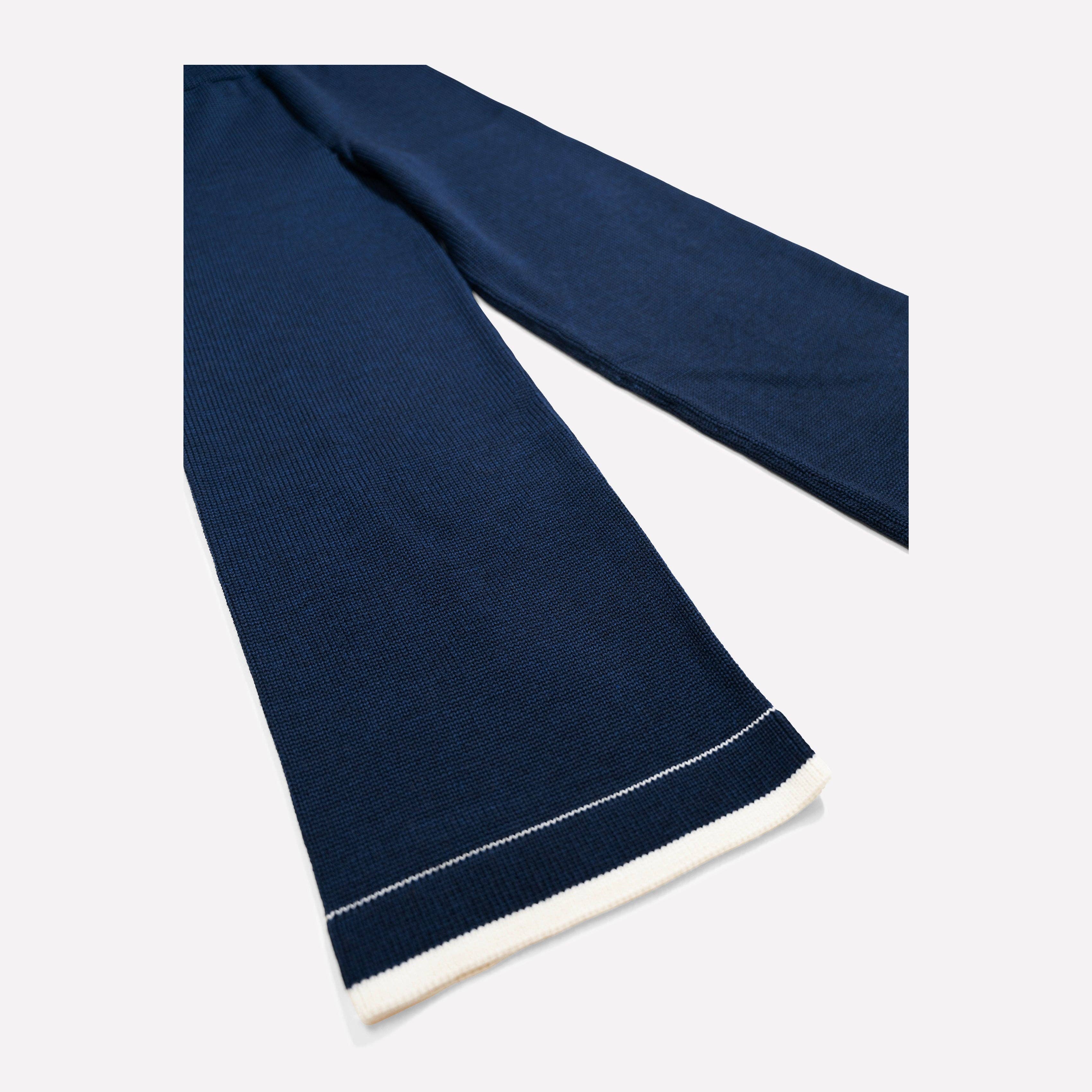 GiGi Knitwear - Wholesale Pants - Women's - Lara Knit Pants in Navy & Ivory1