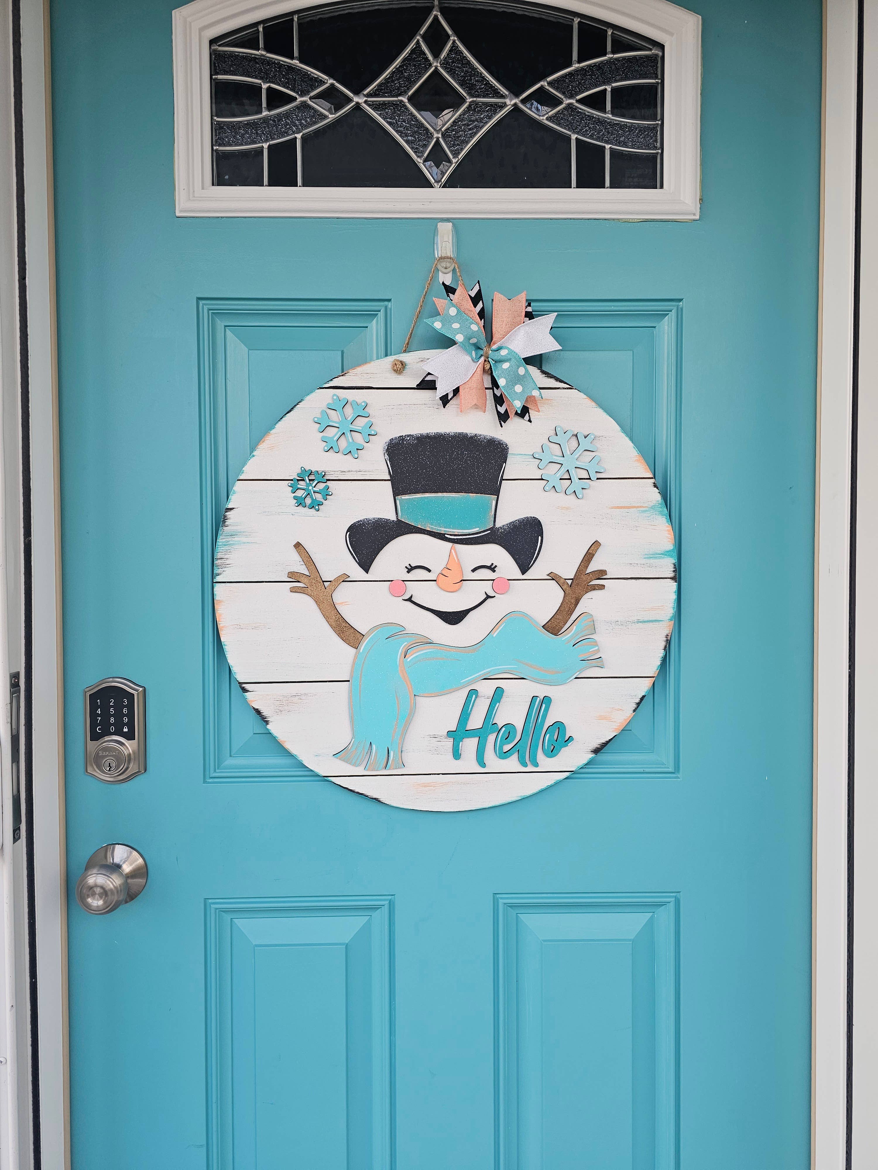 Teal Moon Creations - Wholesale DIY Craft Kit - DIY Hello Cheerful Snowman Door Hanger4