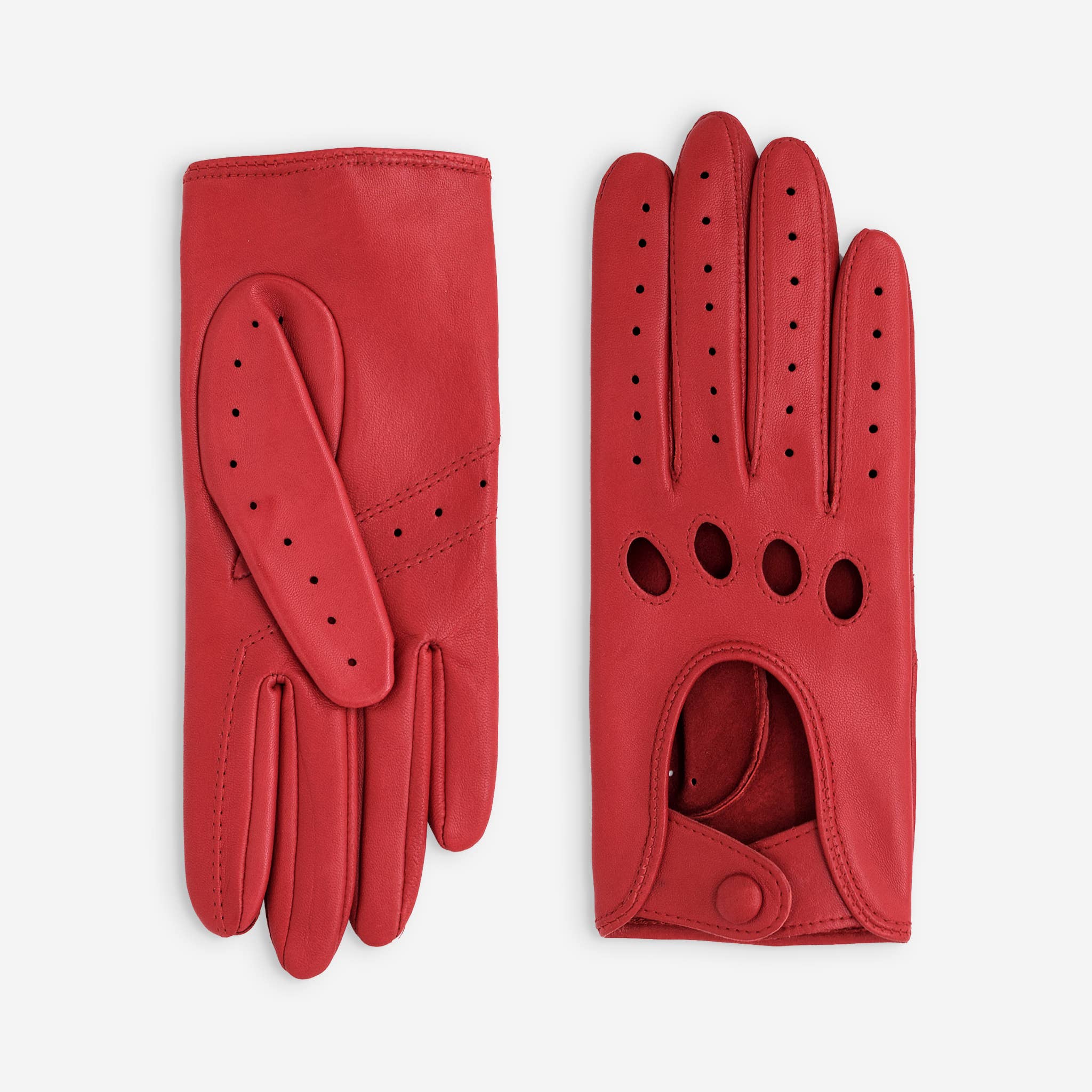 Glove Story - Vente Gants – femme - Gants cuir agneau-non doublé-conduite-21090NF12