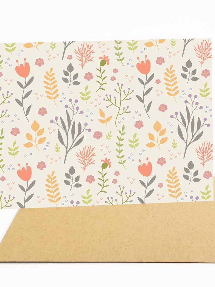 Note Card Set - Set of 8 - Floral Garden for wholesale by The Imagination Spot