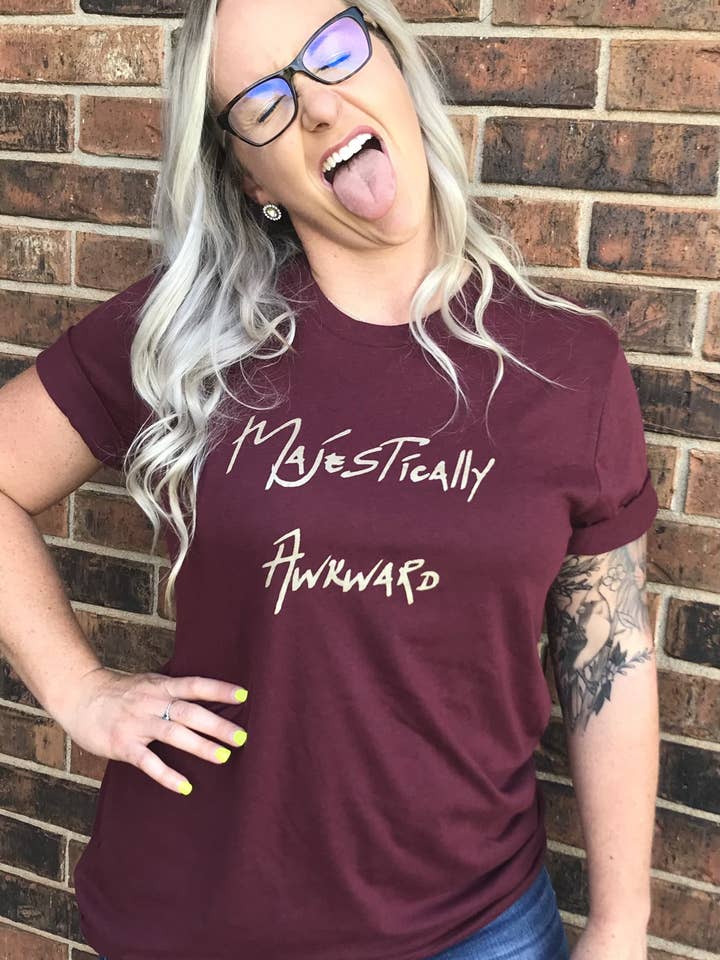 Majestically Awkward Maroon for wholesale by Three Sisters Design