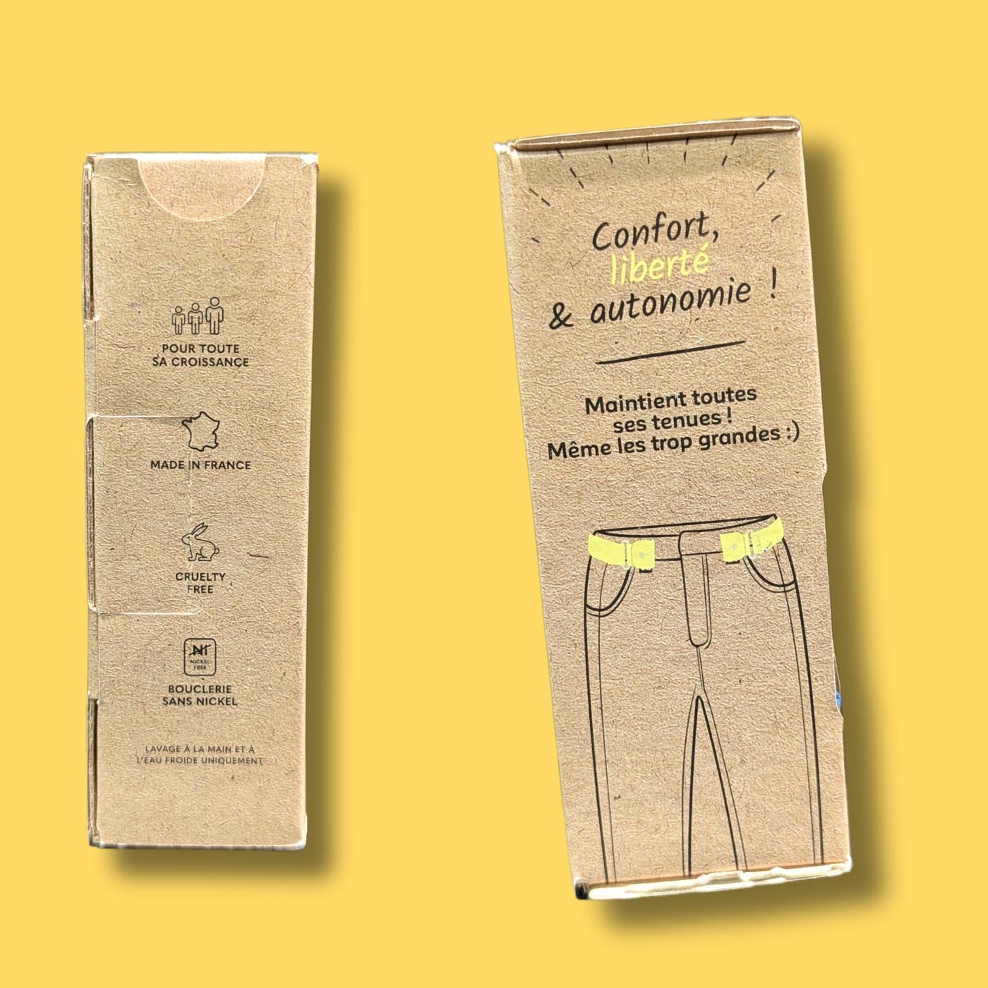 Ceinture enfant Libelté® Jaune en vente B2B pour votre magasin