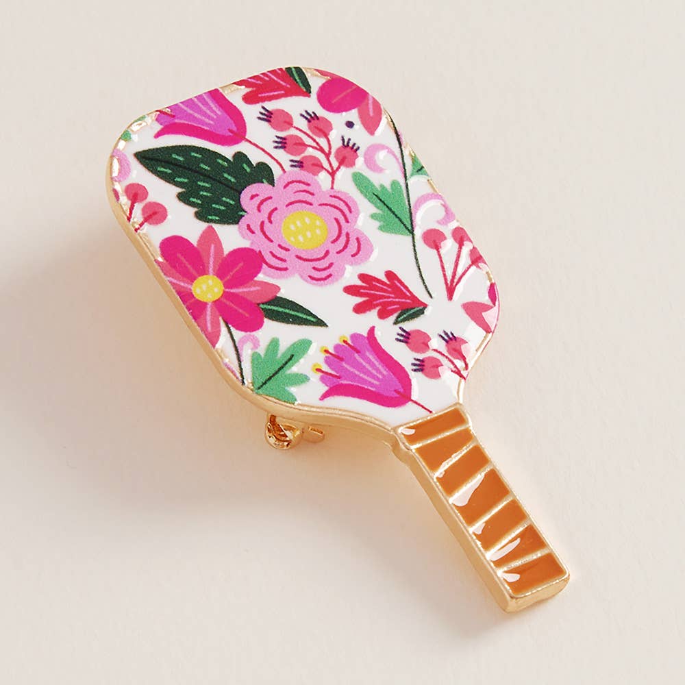 Sensibling Corp. – wholesale Brosch – Emaljerad randig pickleballracket nål brosch11