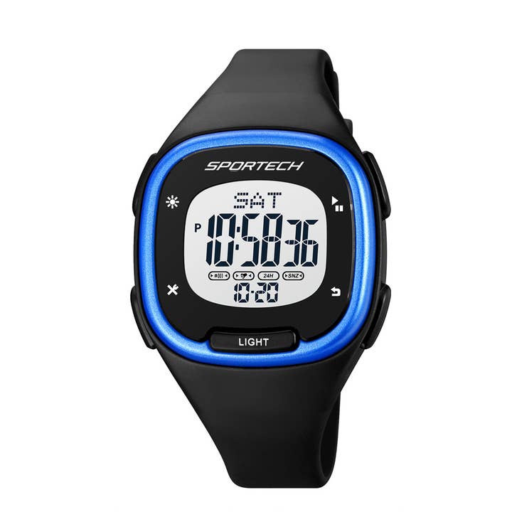 White Sportech Digital Sports Watch Unisex | SP161 for wholesale on Faire