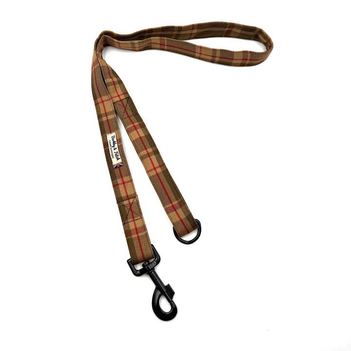 Moorland Check Dog Lead for wholesale by Barkley and Fetch