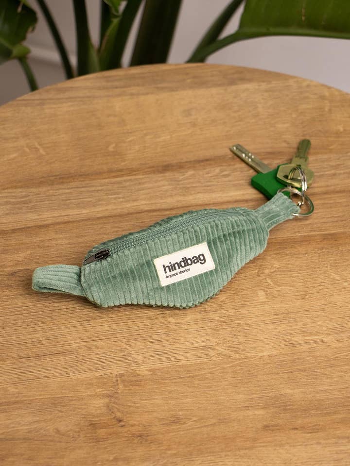 Banana Keychain Côme Water Green Velvet for wholesale by Hindbag