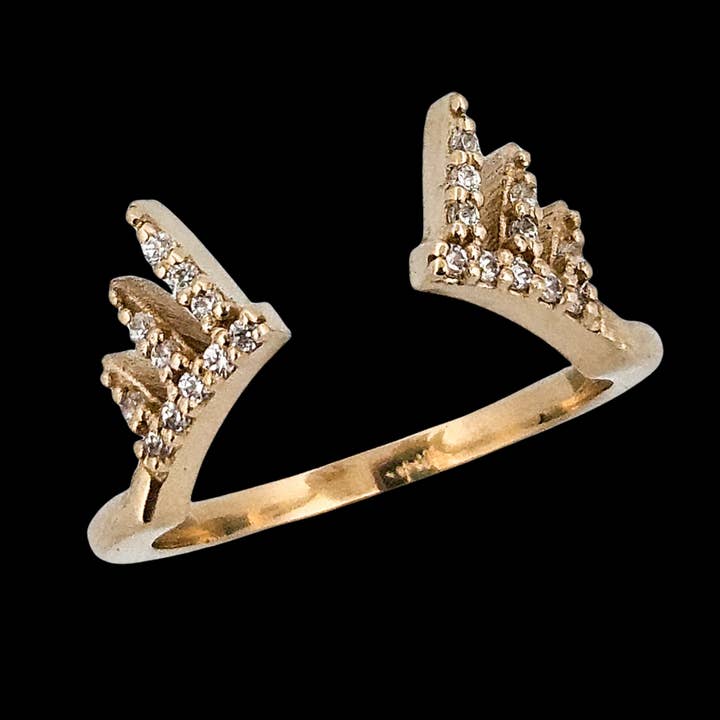 La Bague Empilable Aura - Or Massif et Diamants pour la vente par Inchoo bijoux inc