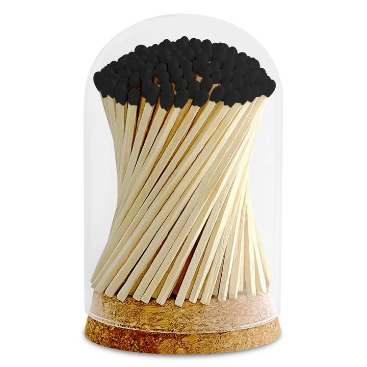 Thankful Greetings - Wholesale Matches - 4" Matches in Premium Glass Cloche - Color of Your Choice1