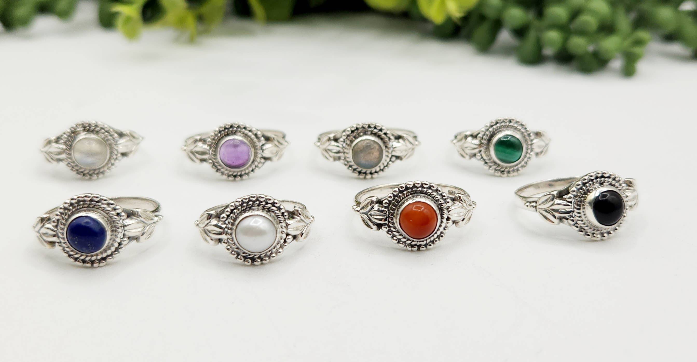 Meraki Gemstones – Engroshandel Solitairering – Lapis halvædelstenring - Sterlingsølv/.9258