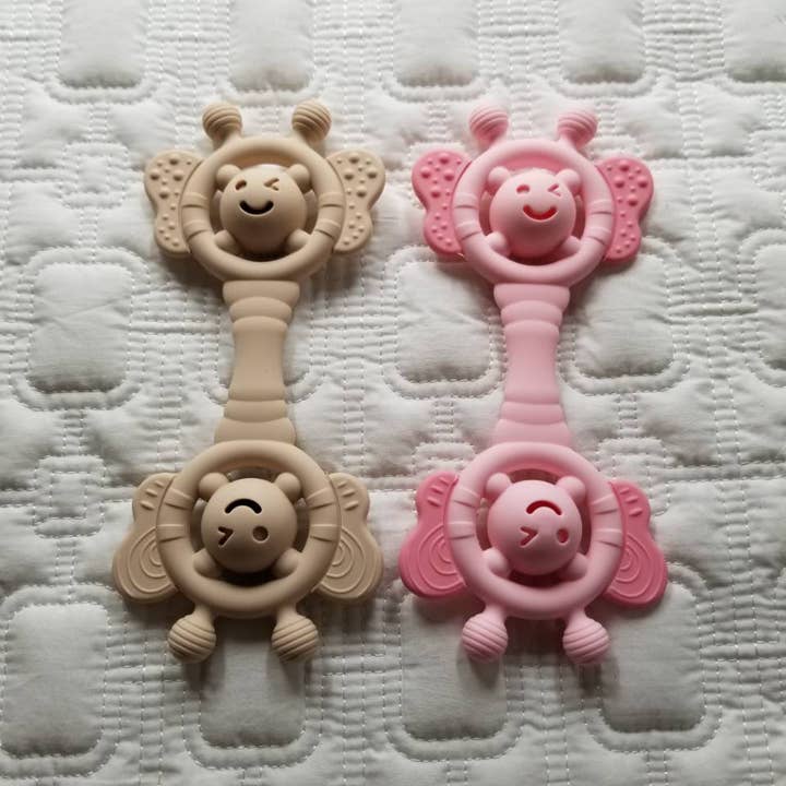 Butterfly Teether Rattle Toy for wholesale by D & C TOYS