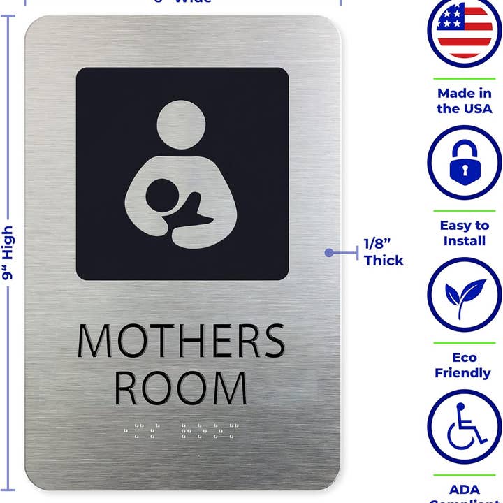 Vizilok - Wholesale Bathroom Sign - ADA Mothers Room Sign | Nursing Room Sign | 6x9 inches