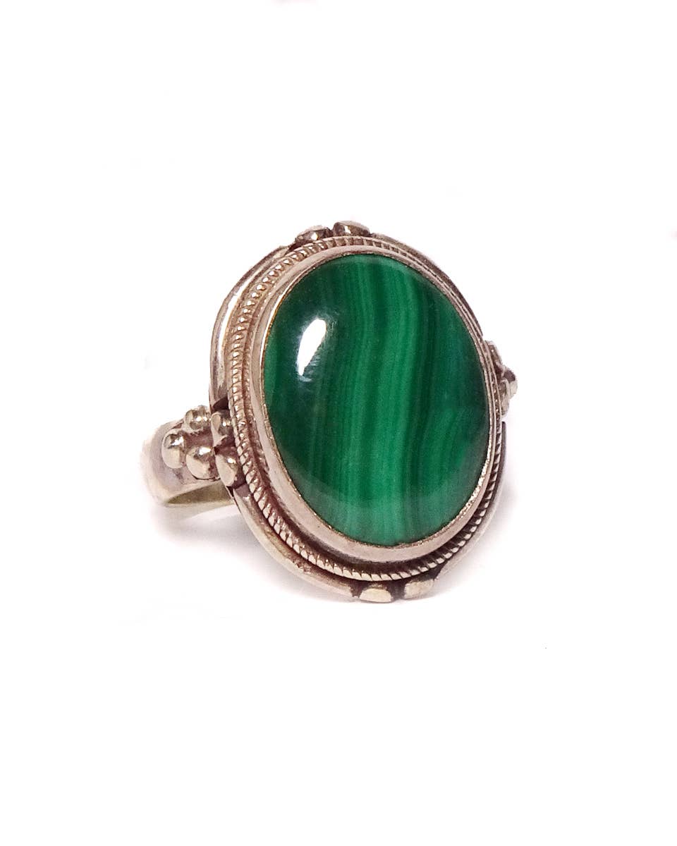 Zig Zag Asian Collection - Venta al por mayor Anillos grandes/de cóctel - Anillo simple con piedra ovalada8