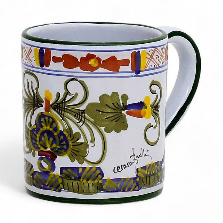 FAENZA-CARNATION: Mok (10 Oz.) voor wholesale door Artistica - Deruta of Italy