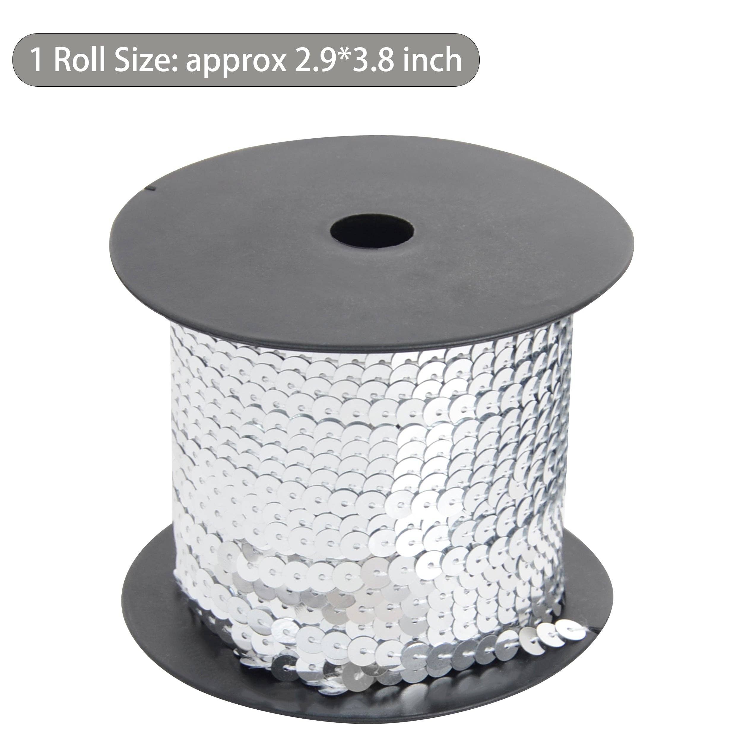 AK Brand - Venta al por mayor Material para manualidades - Tira de Lentejuelas Planas 6mm Lentejuela Metálica Adorno de Lentejuelas31