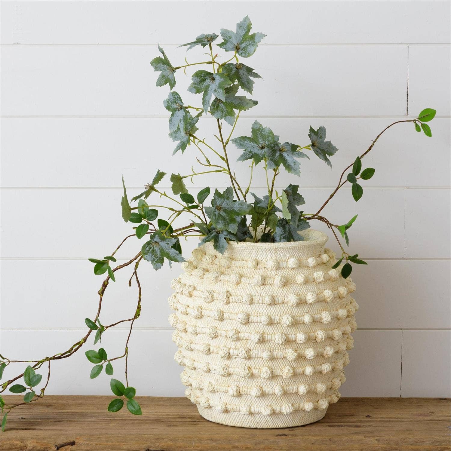 Audrey's Home & Gift - Wholesale Vase - Ivory Textured Knot Cement Vase, Lg (PC)4