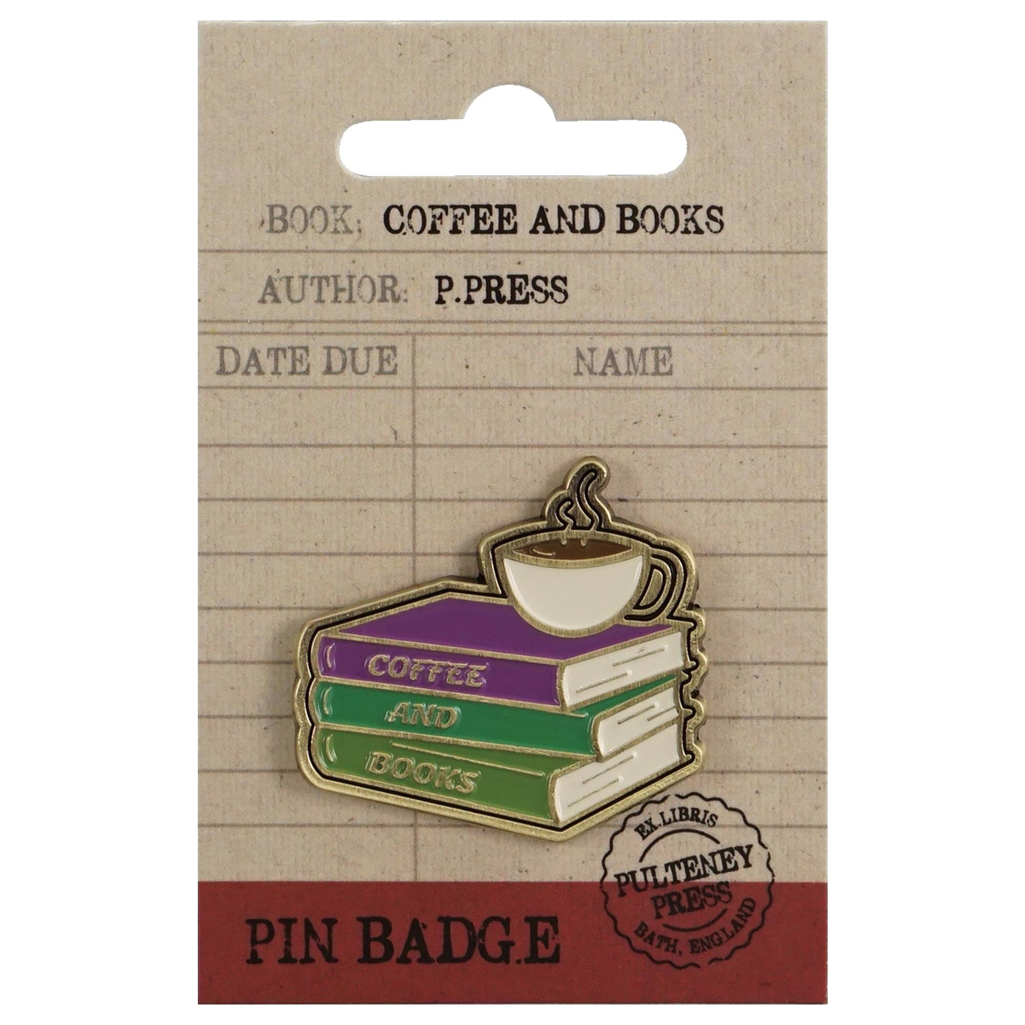 Half Moon Bay - Wholesale Lapel Pin/Button - Pin Badge - Pulteney Press (Coffee And Books)2