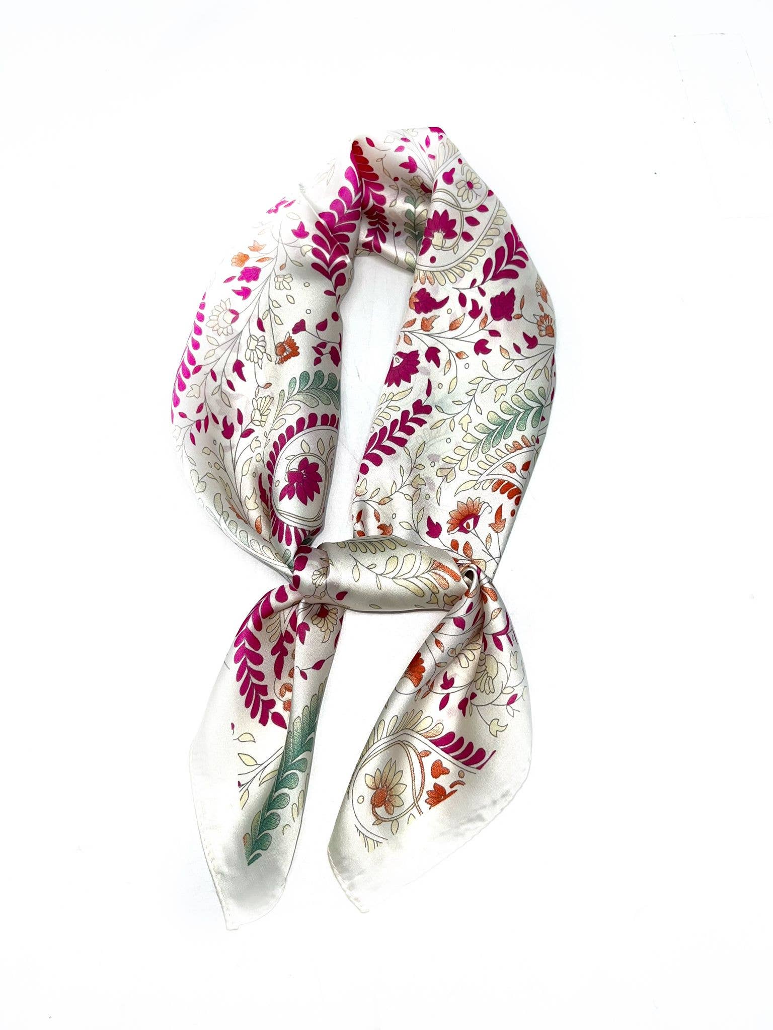 LINETA – Cachecol - Mulher por atacado – D-32 Lenço toque de seda 70x70 padrão caxemira0