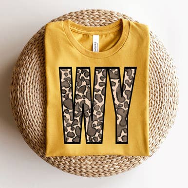 Trendy Transfers - Wholesale Sublimation Transfer - Wyoming	Leopard State DTF Heat Transfer0