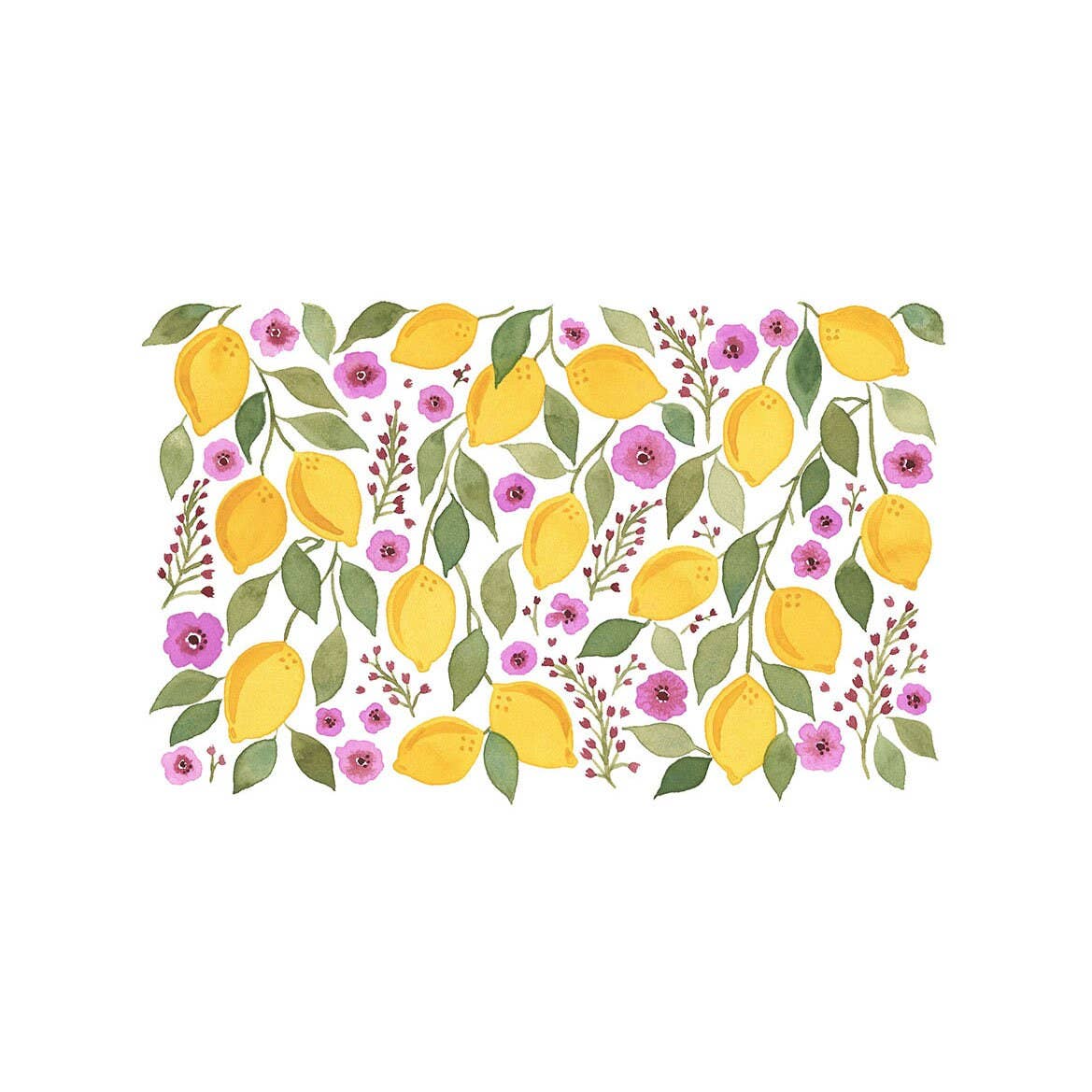 Anna Lau Art - Wholesale Art Print - Amalfi Lemons: A5 / A4 Watercolour Floral Art Print1