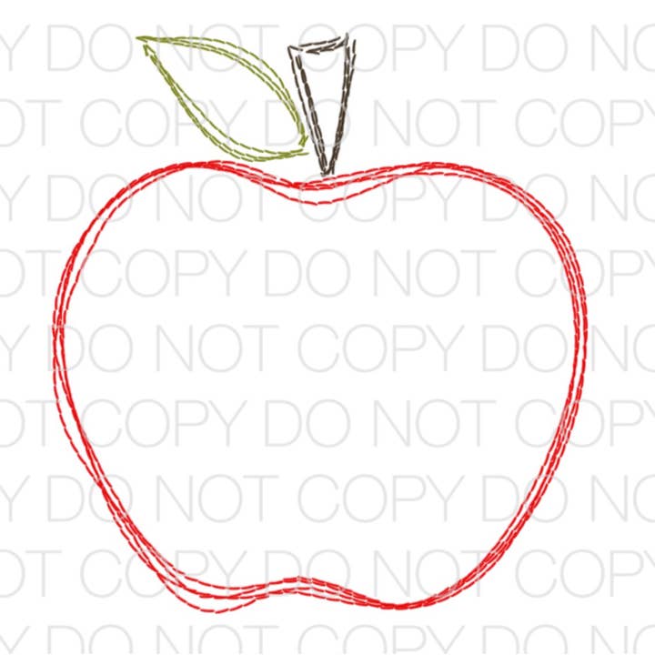 Apple Outline Transfer Sheet for wholesale by PLT Wholesale