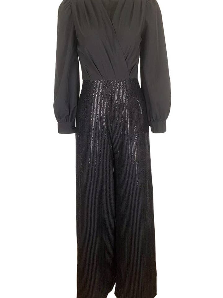 Mccolin - Wholesale Jumpsuit - Women's - Elegant Sequin Detail Jumpsuit5