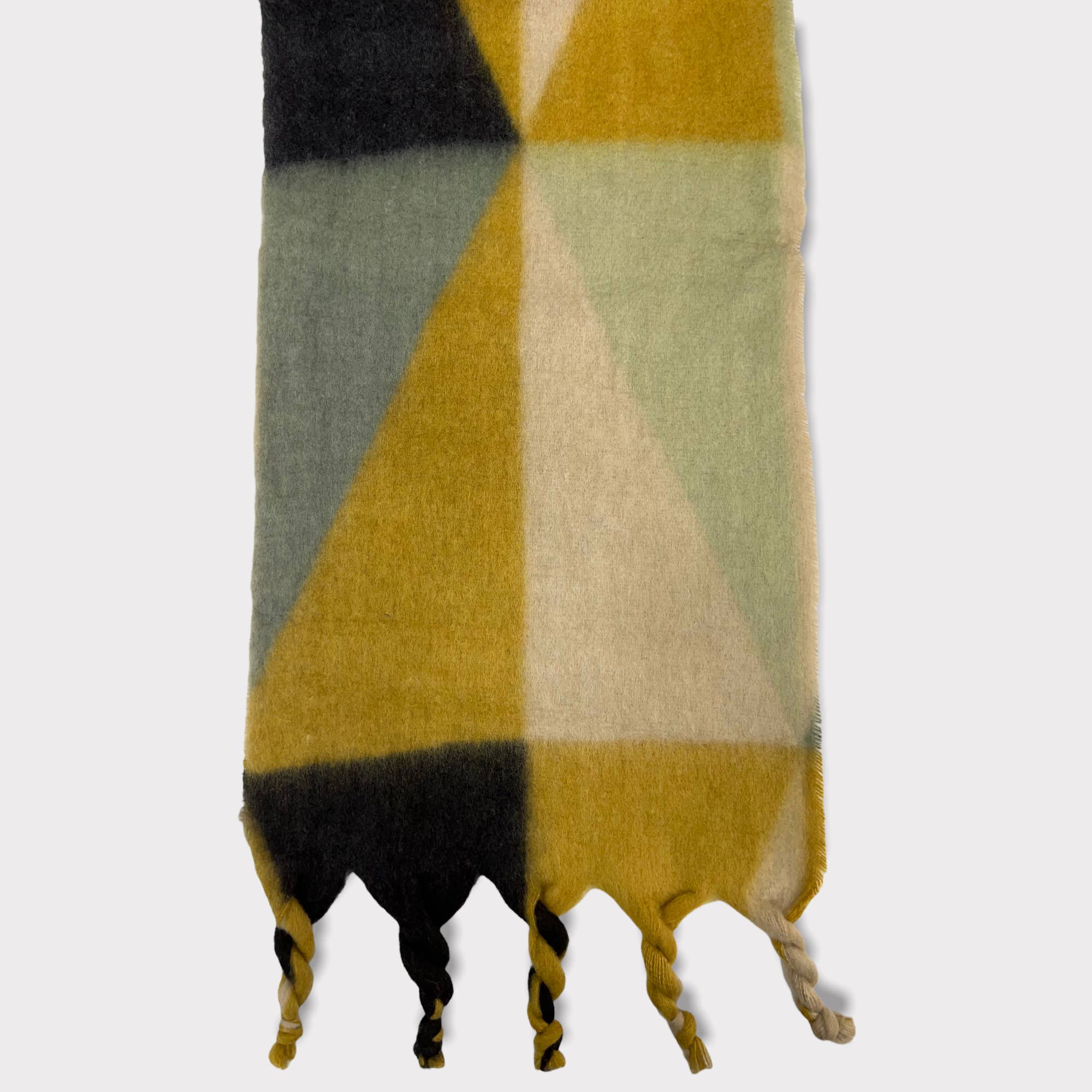 London Scarves - Wholesale Scarf - Women's - Fluffy winter scarf with braided tassels4