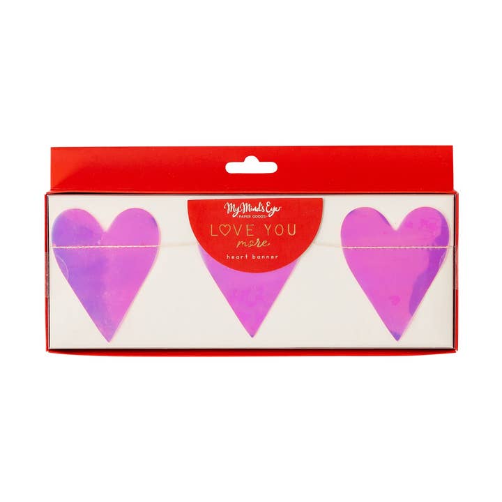 My Mind’s Eye – Großhandel Party-Schild/Banner – VAL902 - Banner mit irisierendem Herz zum Valentinstag0
