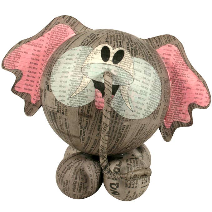 Paper Mache Elephant Sculpture for wholesale by One World Projects