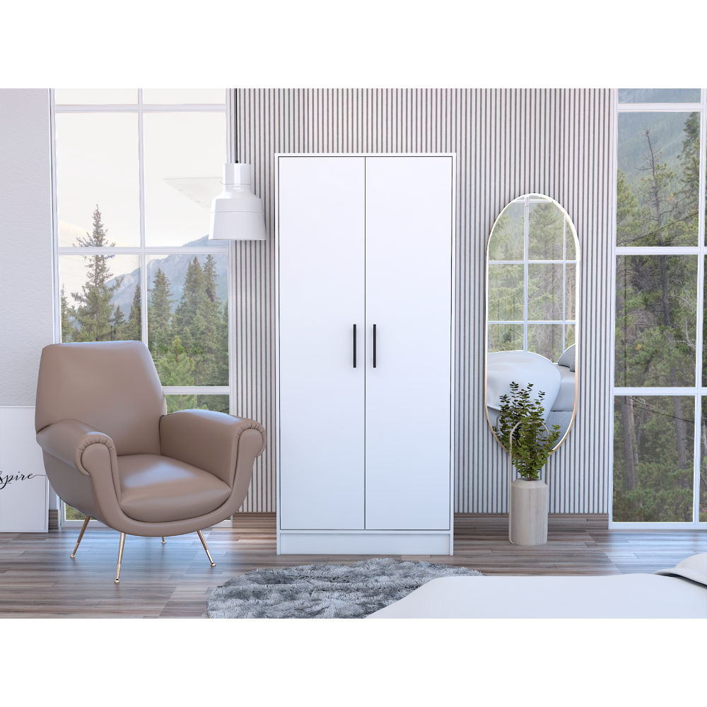 Blanco Armario Darwin 180, barra de metal, blanco de venta al por mayor en Faire4