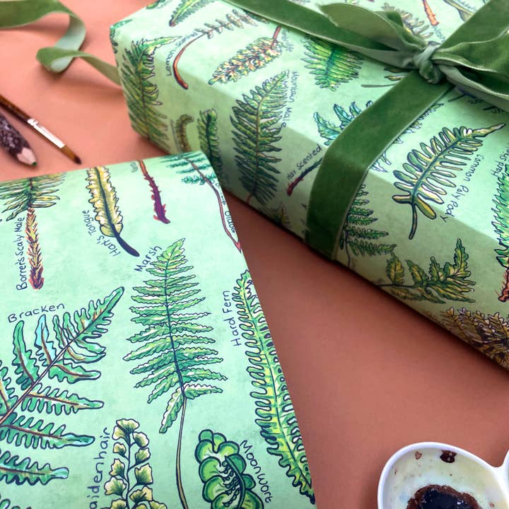 Ferns of Britain wrapping paper Sheets for wholesale by Alexia Claire Ltd